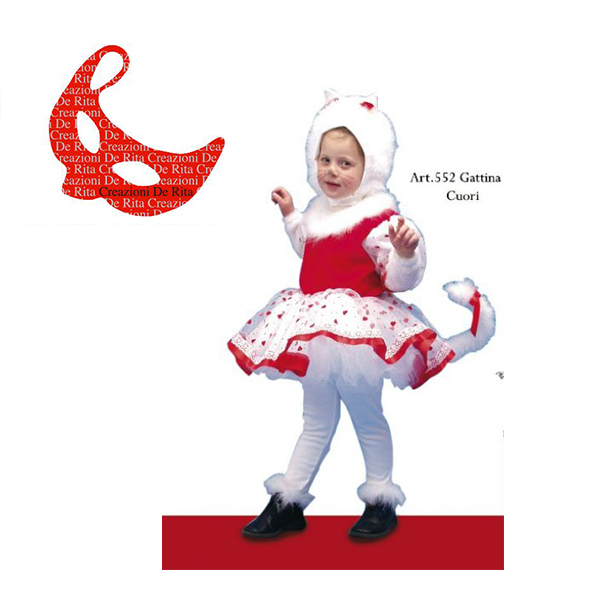 Costume Carnevale Gattina di Cuori De Rita