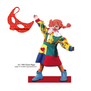 Costume Carnevale Clown Pippi De Rita | Massa Giocattoli