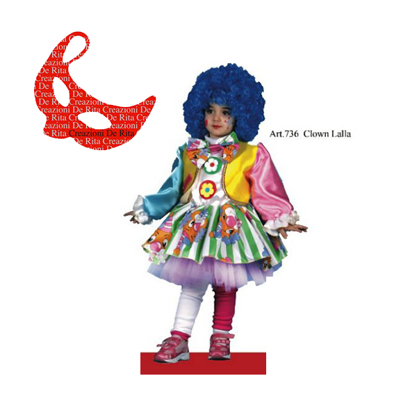 Costume Carnevale Clown Lalla De Rita
