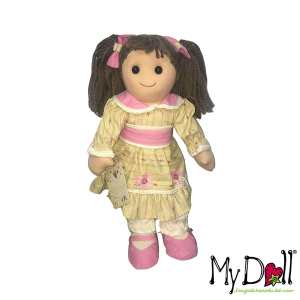 My Doll Bambola Abito Beige e Rosa | Massa Giocattoli