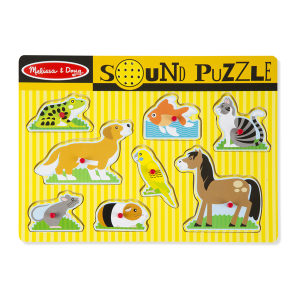 Animali da compagnia giallo Puzzle Sonoro Melissa & Doug|Massa Giocattoli